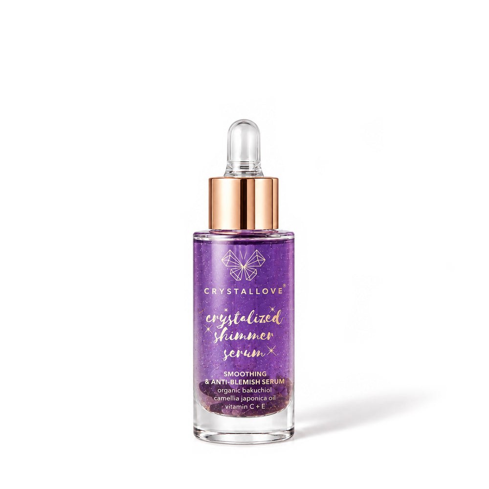 Serum do twarzy z lawendą, bakuchiolem, niacynamidem, witaminą C i E - serum do masażu twarzy CRYSTALLOVE