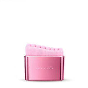 Różowa szczotka do drenażu limfatycznego twarzy V-shape Contour Face Brush CRYSTALLOVE