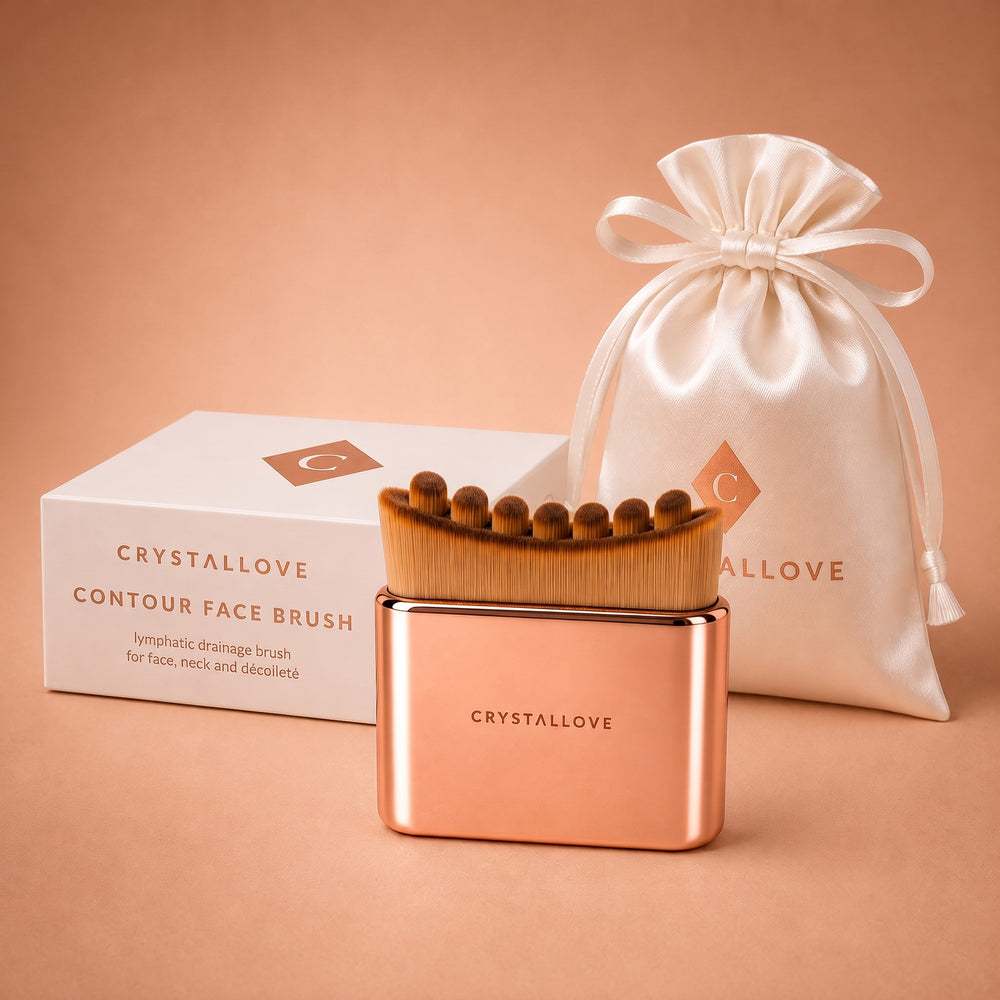 Szczotka do drenażu limfatycznego twarzy i szyi CRYSTALLOVE Contour Face Brush