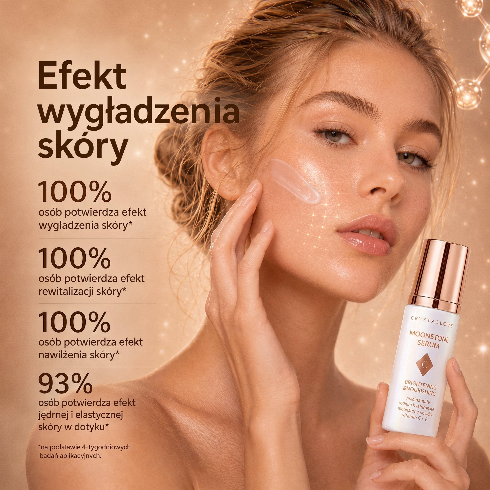 Wygładzające serum do twarzy z efektem glow | CRYSTALLOVE Moonstone Serum