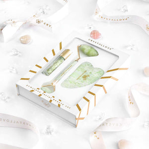 zestaw do masazu twarzy z jadeitu - CRYSTALLOVE Jade Beauty Set