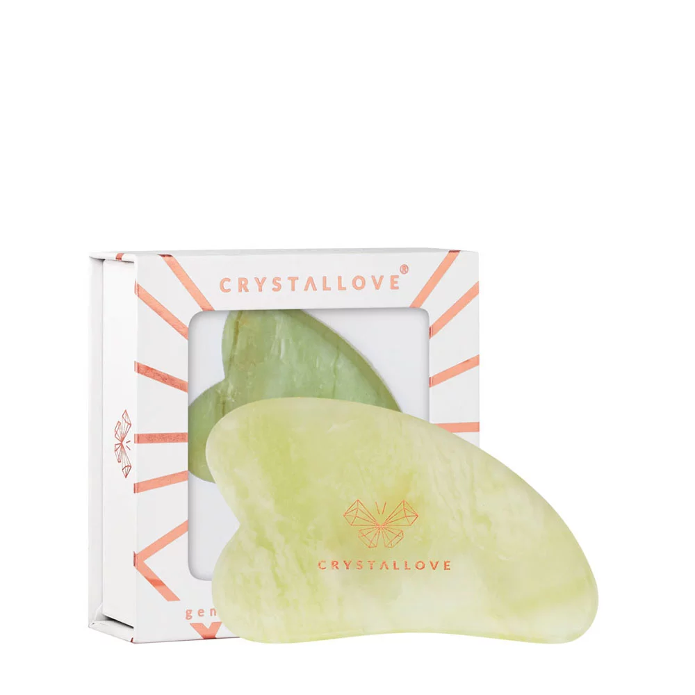 crystallove plytka do masazu twarzy gua sha z jadeitu - jadeitowa