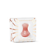 crystallove grzybek do masażu gua sha z kwarcu różowego w pudełku