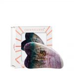 crystallove plytka do masazu gua sha z fluorytu - fluoryt teczowy