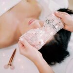 crystallove maska na twarz z kryształu górskiego - clear quartz eye mask