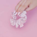 crystallove gumka do włosów z jedwabiu rose - silk scrunchie jedwabna