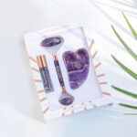 crystallove amethyst beauty set - zestaw do masażu twarzy