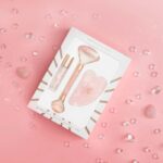 crystallove zestaw do masazu twarzy z kwarcu rozowego - CRYSTALLOVE Rose Quartz Beauty Set