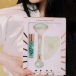 zestaw do masażu twarzy z jadeitu CRYSTALLOVE Jade Beauty Set