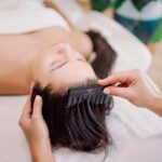 crystallove grzebień do masażu skóry głowy z czarnego obsydianu