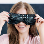 crystallove maska na twarz z czarnego obsydianu - obsidian eye mask