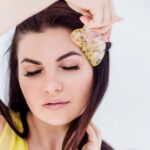crystallove płytka do masażu gua sha z bursztynu cytrynowego - bursztyn