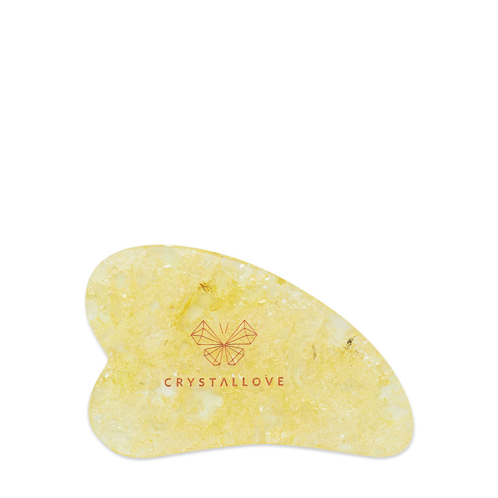crystallove plytka do masazu gua sha z bursztynu cytrynowego - bursztyn