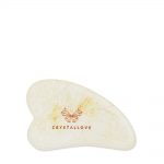 crystallove plytka do masazu twarzy gua sha z bursztynu mlecznego - milky amber