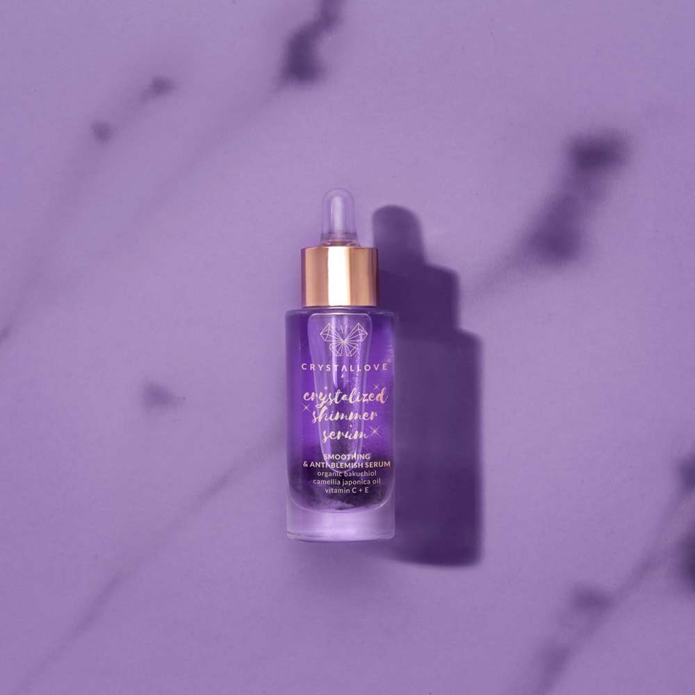 crystallove amethyst shimmer serum - serum do twarzy z ametystem i lawendą