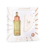 crystallove clear quartz crystalized set - serum do twarzy z kryształem górskim i płytka do masażu gua sha