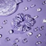 crystallove gumka do włosow z jedwabiu mulberry - liliowa
