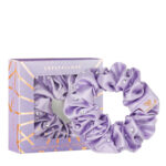 crystallove gumka do włosow z jedwabiu mulberry z kryształkami - lilac