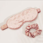 crystallove jedwabna gumka do włosów różowe - silk scrunchie