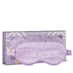 crystallove opaska na oczy z jedwabiu z kryształkami - lilac