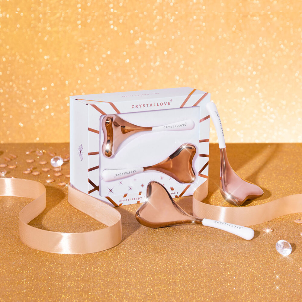 crystallove pomysł na świąteczny prezent - zestaw do masażu twarzy ze stali do krioterapii