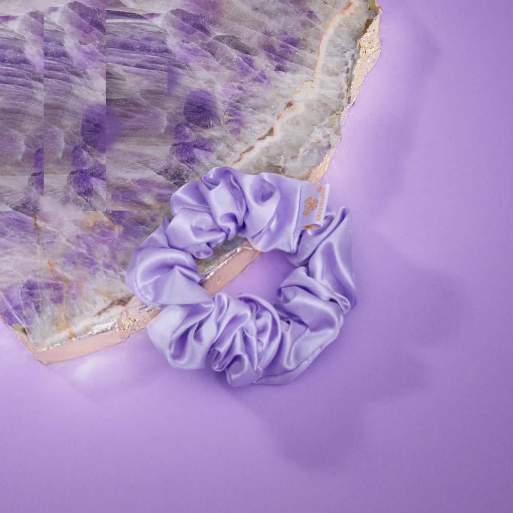 crystallove gumka do włosów z jedwabiu liliowa