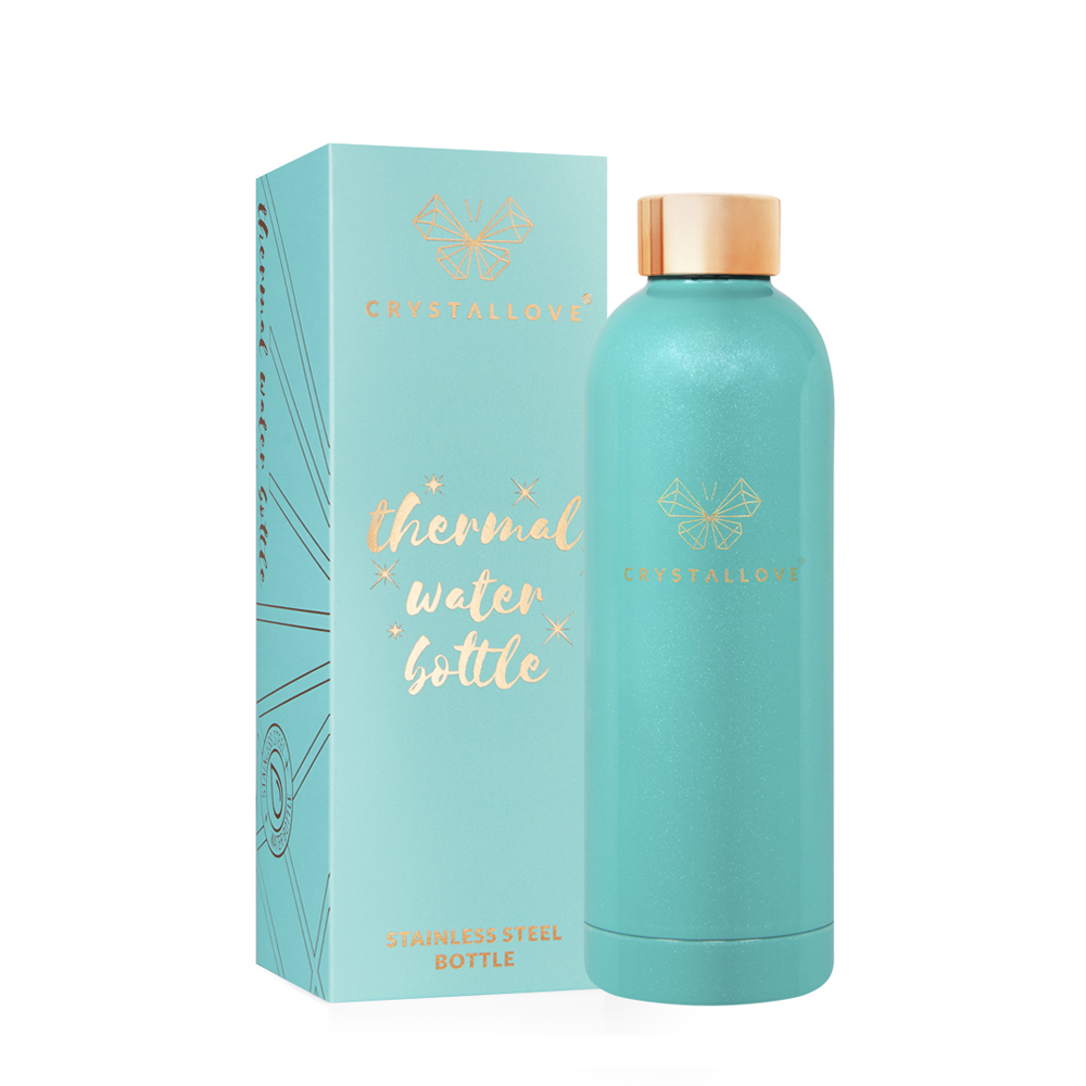 crystallove butelka termiczna na wodę amazonite 500ml - limited edition