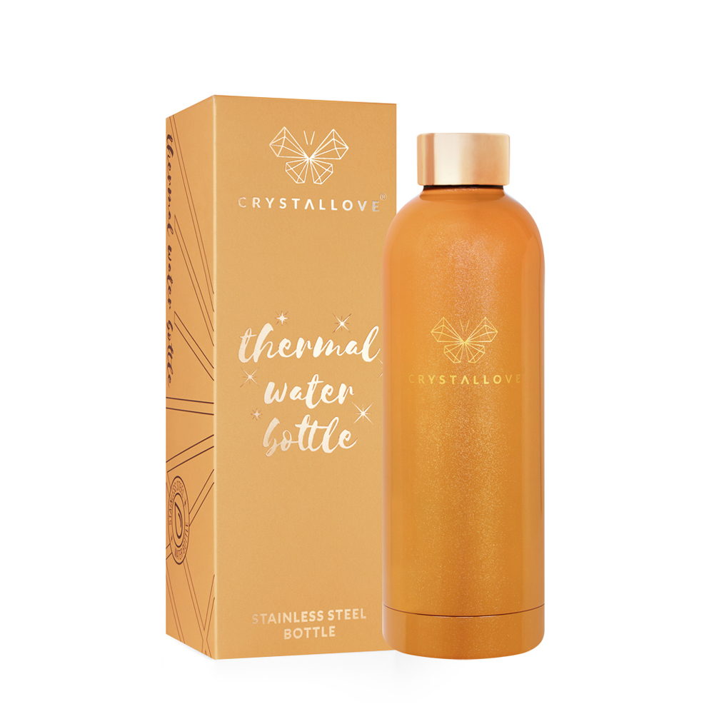 crystallove butelka termiczna na wodę peach fuzz 500ml - limited edition