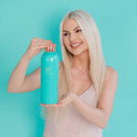 crystallove butelka termiczna na wodę turkusowa 500ml - amazonite