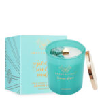 crystallove świeca sojowa z amazonitem - amazonite candle