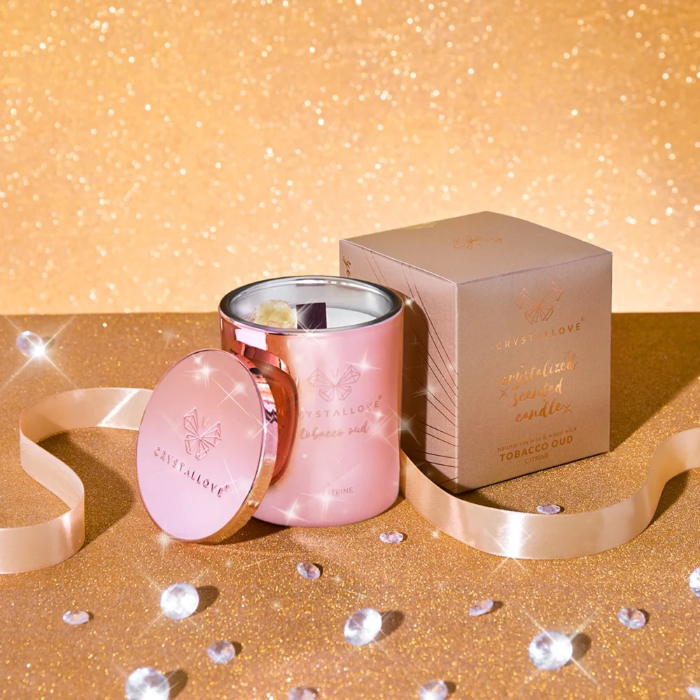 Świeca z cytrynem o zapachu tobacco oud 400g