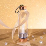 butelka na wodę z kryształem górskim Hexagon CRYSTALLOVE