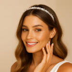 Opaska na włosy CRYSTALLOVE z kryształami i kamieniami naturalnymi – elegancka ozdoba do włosów