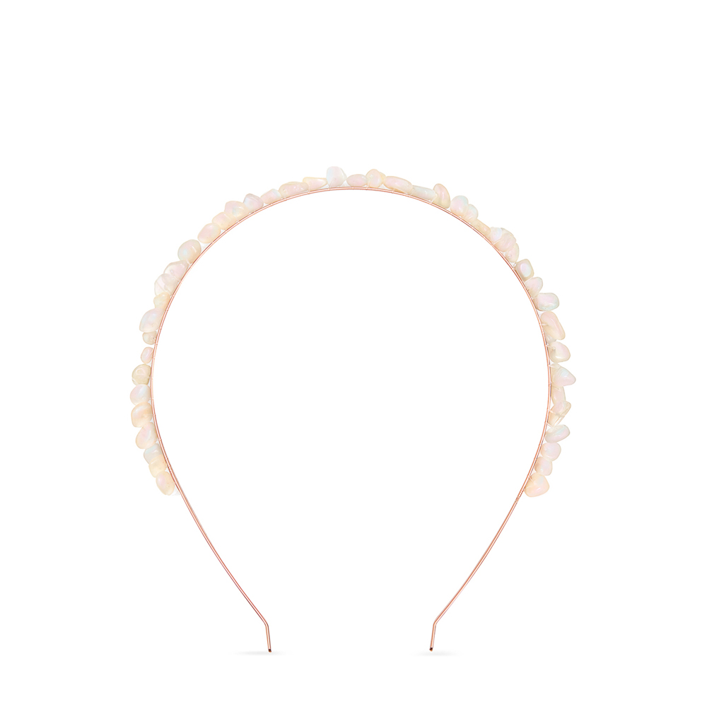 Opaska na włosy CRYSTALLOVE z naturalnym kamieniem księżycowym