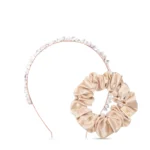 Opaska do włosów z kryształem górskim i jedwabna gumka – Crystal Hair Set CRYSTALLOVE