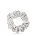 gumka do włosów z jedwabiu srebrna CRYSTALLOVE