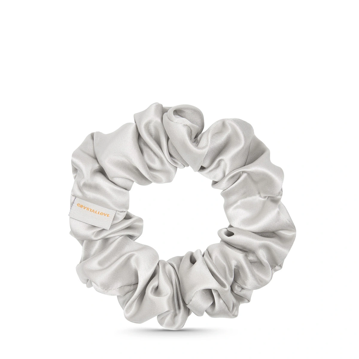 gumka do włosów z jedwabiu srebrna CRYSTALLOVE