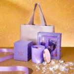 Zestaw prezentowy CRYSTALLOVE z ametystem: świeca sojowa lawenda oraz rytuał pielęgnacyjny Amethyst Harmony.