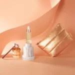 Zestaw prezentowy Miss CRYSTALLOVE Gold – kosmetyczka, masażer liftingujący i serum z kryształem górskim