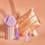 Miss CRYSTALLOVE Lilac Set – kosmetyczka, bańki do twarzy, serum z ametystem i wacik wielokrotnego użytku