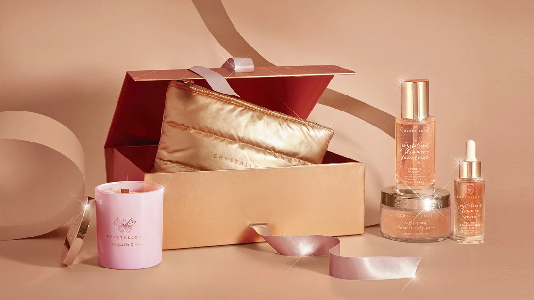 The Pink Glow Ritual CRYSTALLOVE – zestaw prezentowy dla niej z kwarcem różowym
