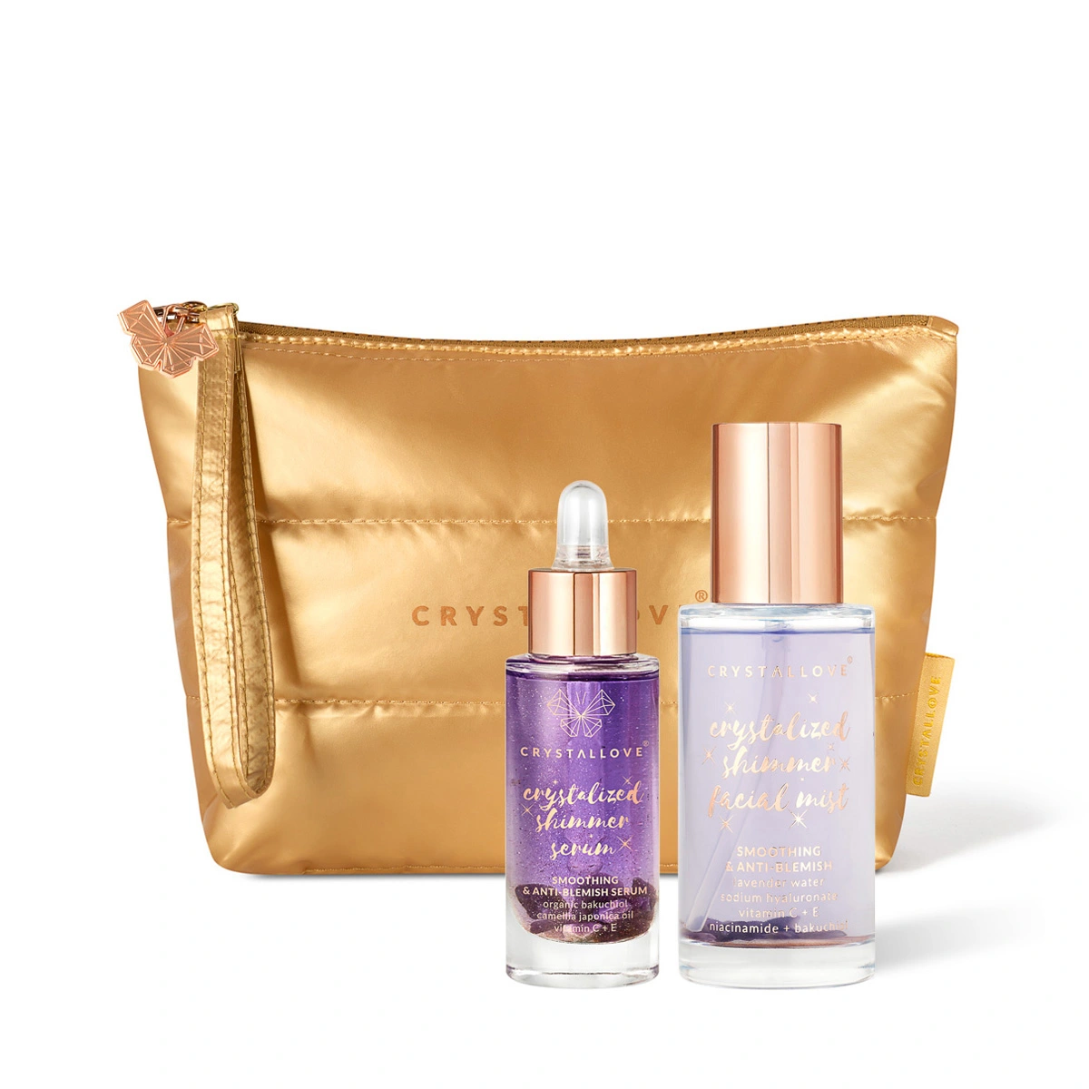 Amethyst Crystalized Set Duo CRYSTALLOVE – zestaw pielęgnacyjny z ametystem