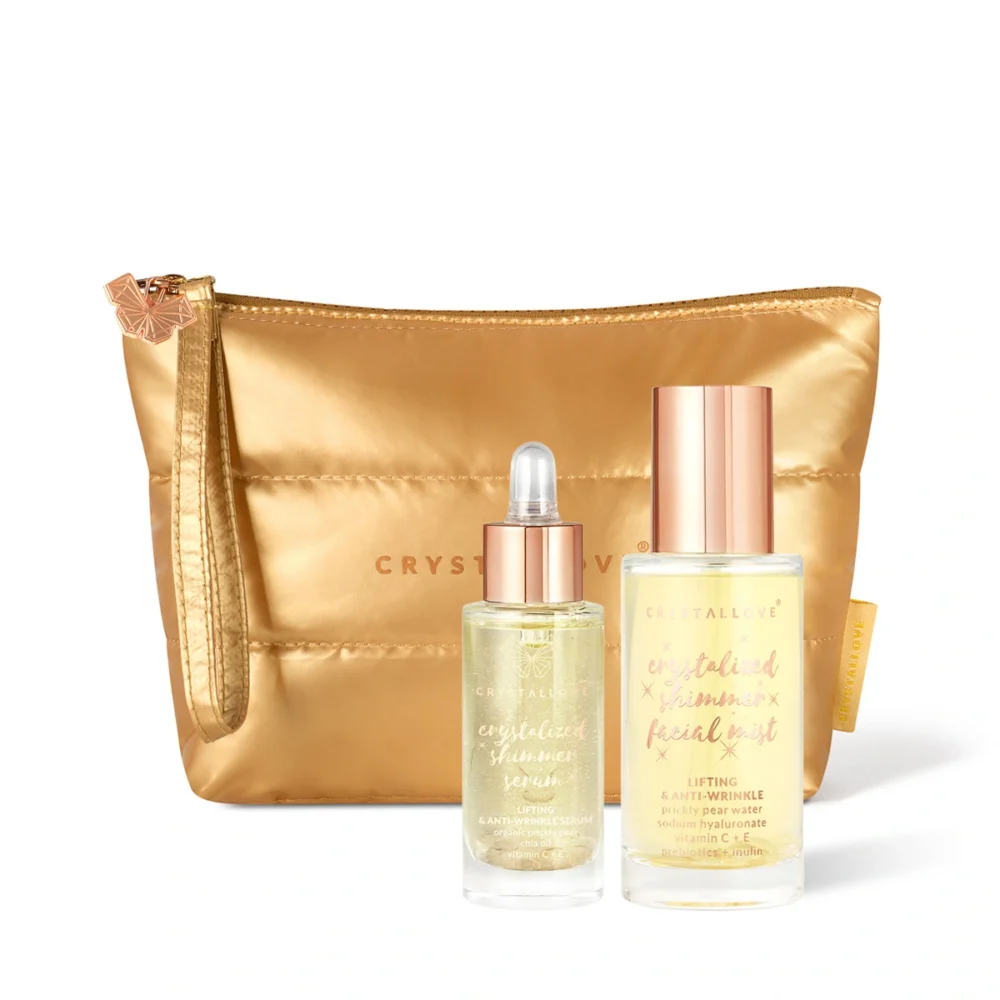 Clear Quartz Skincare Duo CRYSTALLOVE – zestaw pielęgnacyjny z kryształem górskim