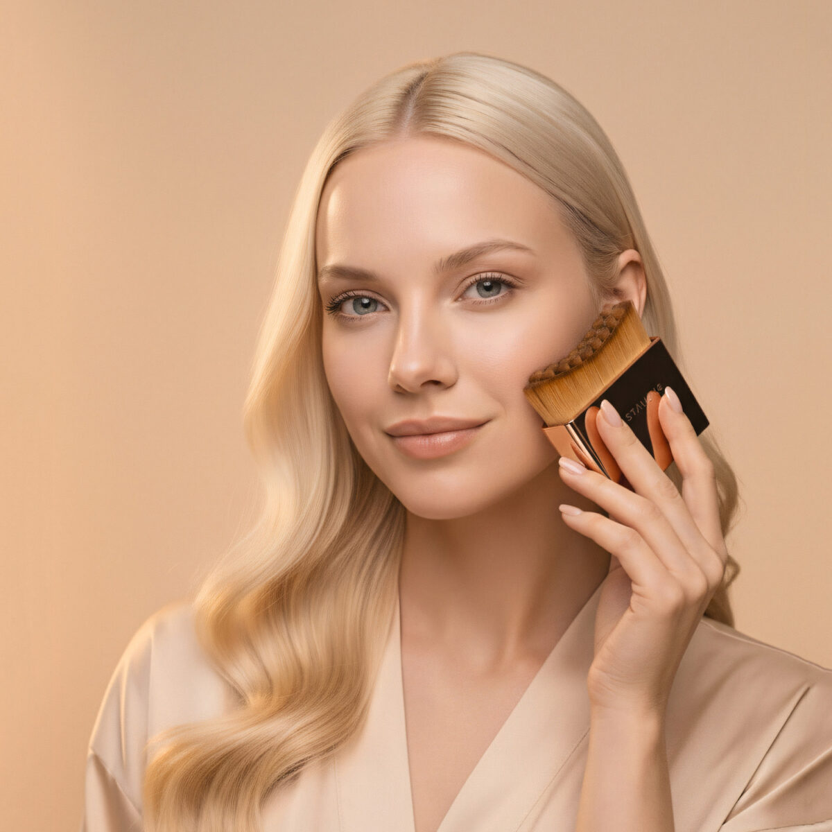 Szczotka do drenażu limfatycznego twarzy CRYSTALLOVE – szczotka do masażu limfatycznego twarzy, szyi i dekoltu redukująca opuchliznę